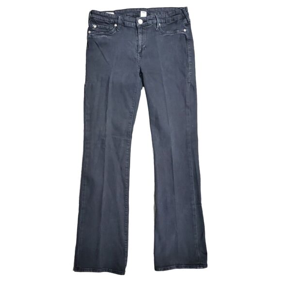 TRUE RELIGION Jeans BECCA Womens 31 Black Mid Rise Casual Designer Denim Outdoor - Picture 4 of 12